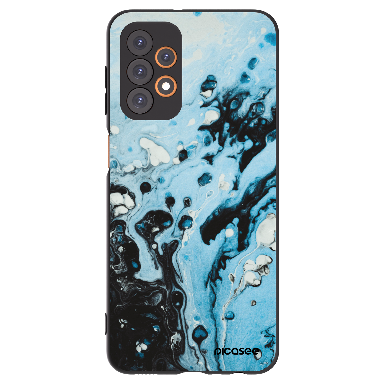 Picasee Samsung Galaxy A23 A236B 5G Hülle - Schwarzes Silikon - Organic blue