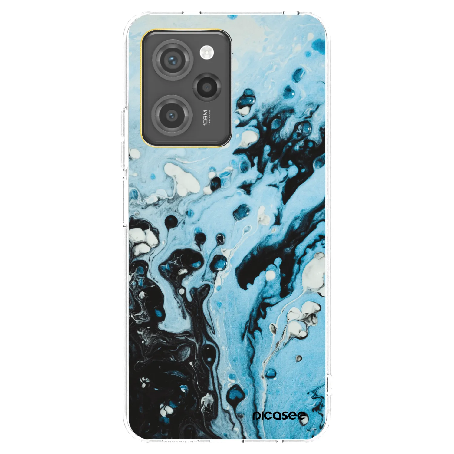 Picasee Xiaomi Poco X5 Pro Hülle - Schwarzes Silikon - Organic blue