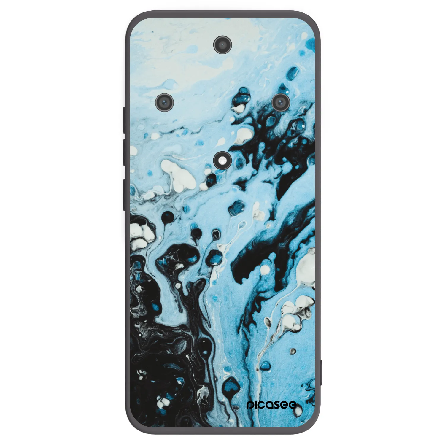 Picasee Honor Magic5 Lite 5G Hülle - Schwarzes Silikon - Organic blue