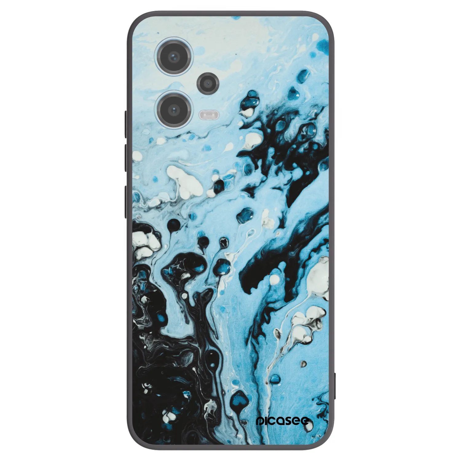 Picasee Xiaomi Redmi Note 12 5G Hülle - Schwarzes Silikon - Organic blue