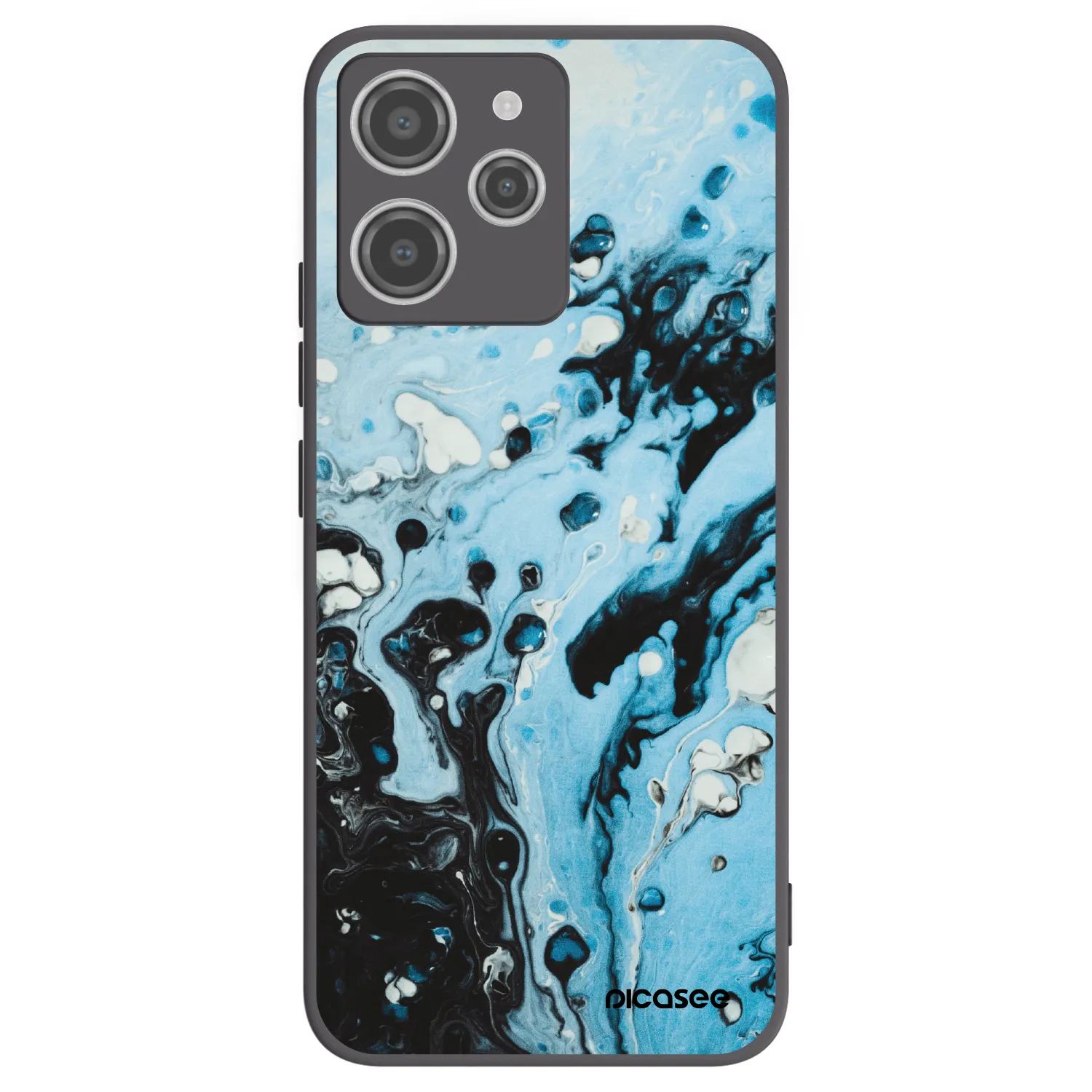 Picasee Xiaomi Redmi 12 4G Hülle - Schwarzes Silikon - Organic blue