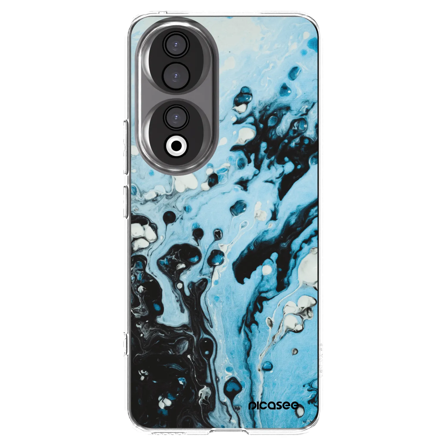 Picasee Honor 90 5G Hülle - Transparentes Silikon - Organic blue