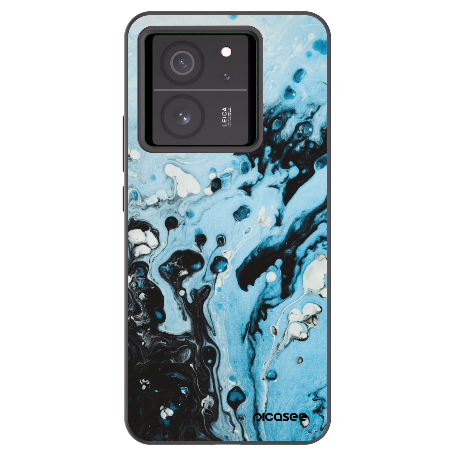 Picasee Xiaomi 13T Hülle - Schwarzes Silikon - Organic blue