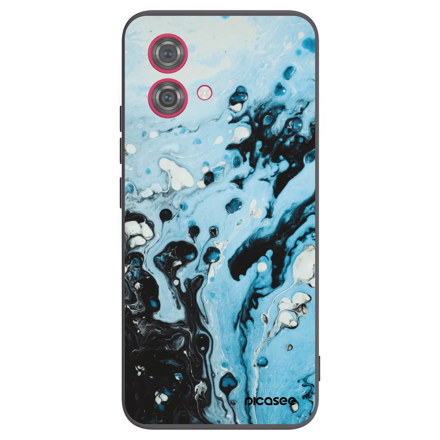 Picasee Motorola Moto G84 5G Hülle - Schwarzes Silikon - Organic blue