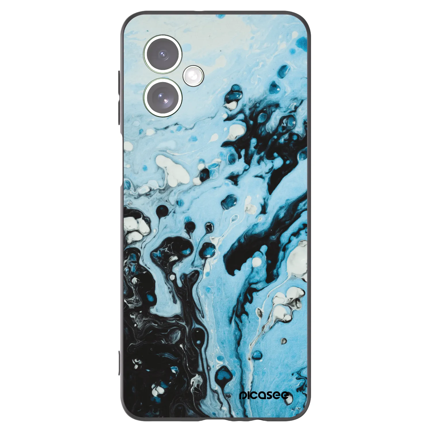 Picasee Motorola Moto G54 5G Hülle - Schwarzes Silikon - Organic blue