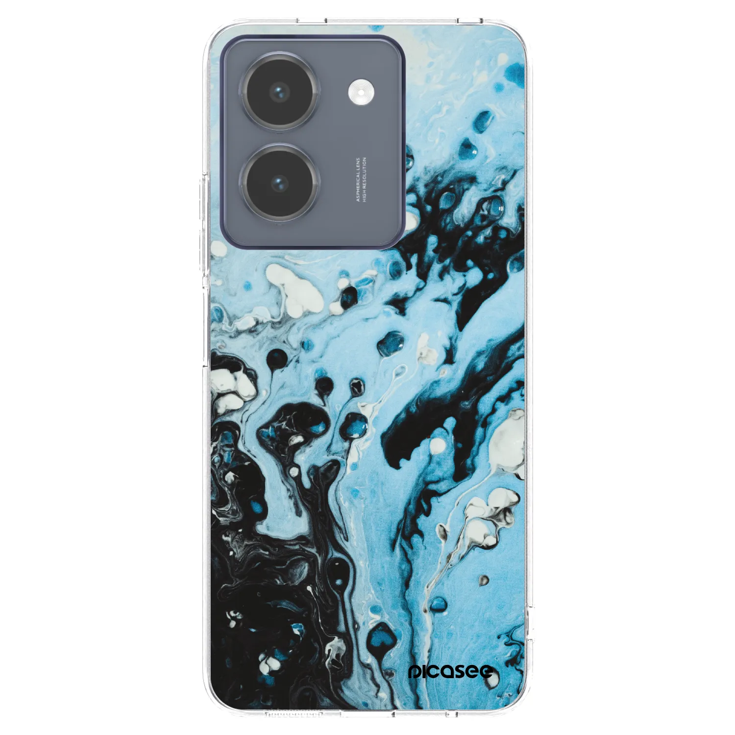 Picasee Vivo Y36 4G Hülle - Transparentes Silikon - Organic blue
