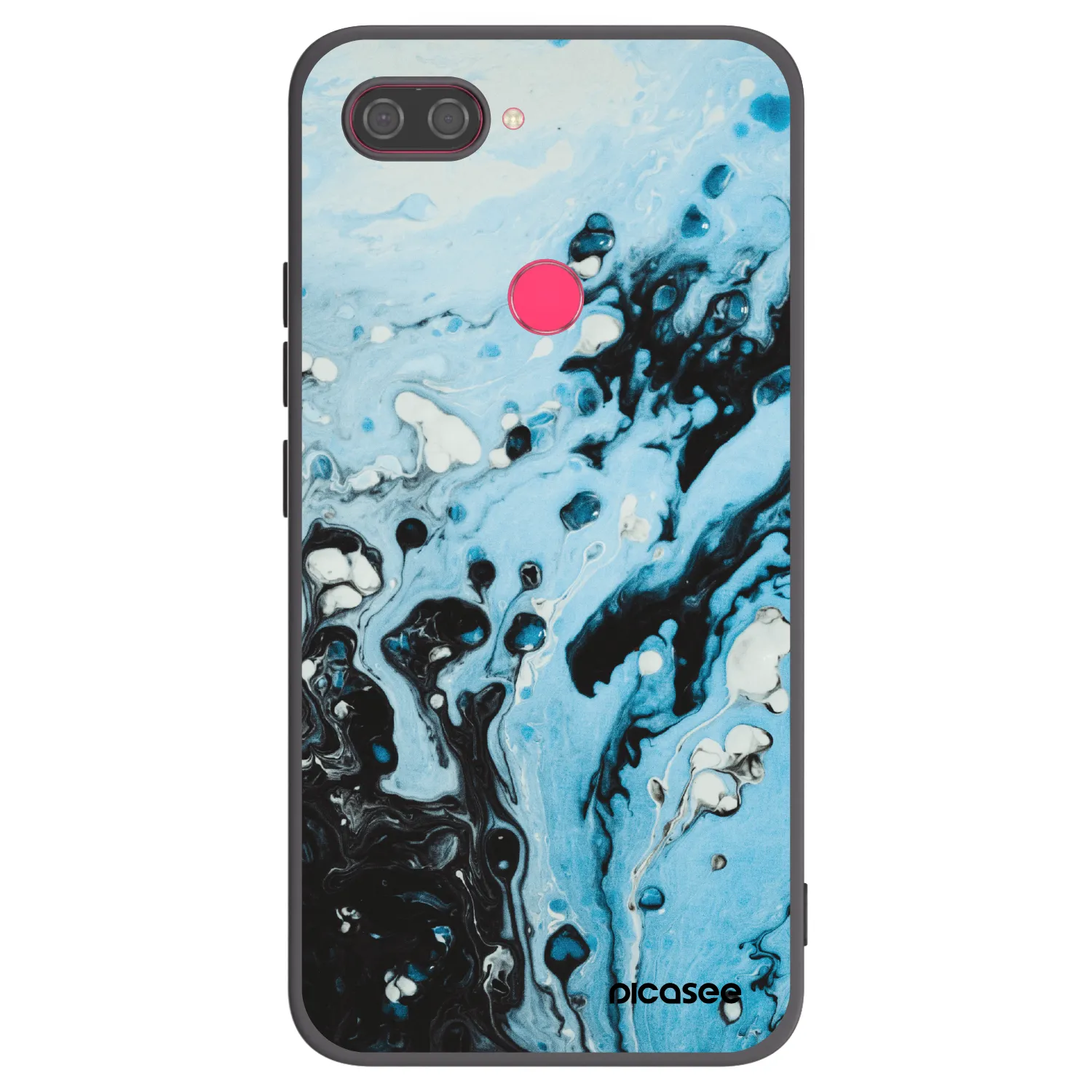 Picasee Xiaomi Mi 8 Lite Hülle - Schwarzes Silikon - Organic blue