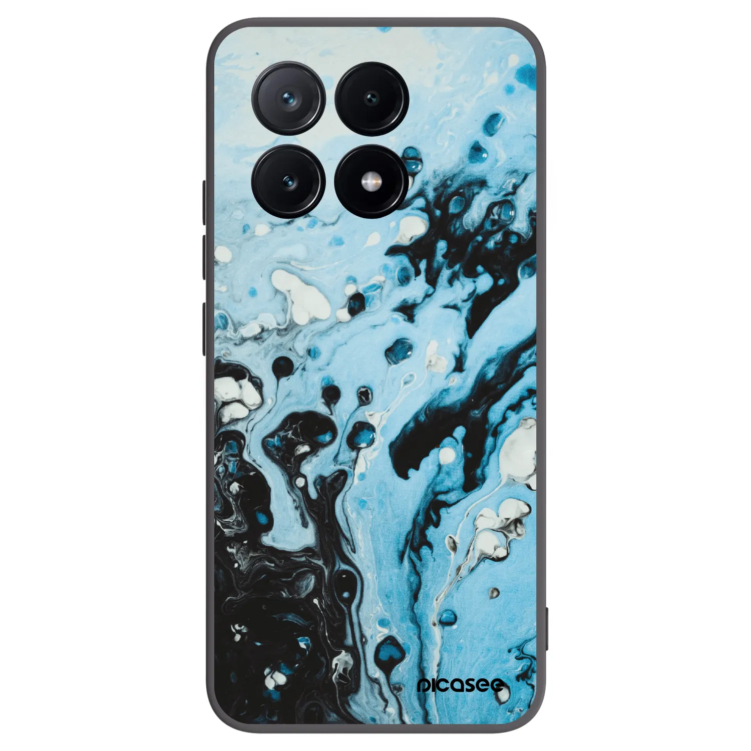 Picasee Xiaomi Poco X6 Pro Hülle - Schwarzes Silikon - Organic blue