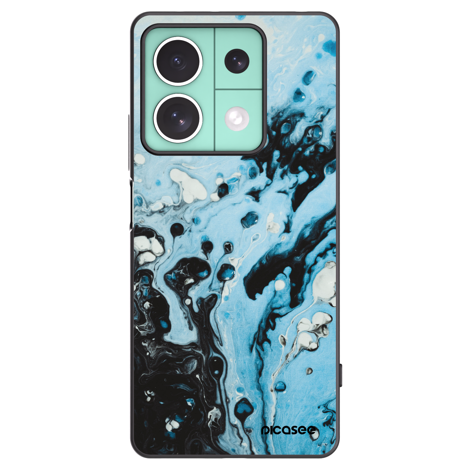 Picasee Xiaomi Redmi Note 13 5G Hülle - Schwarzes Silikon - Organic blue