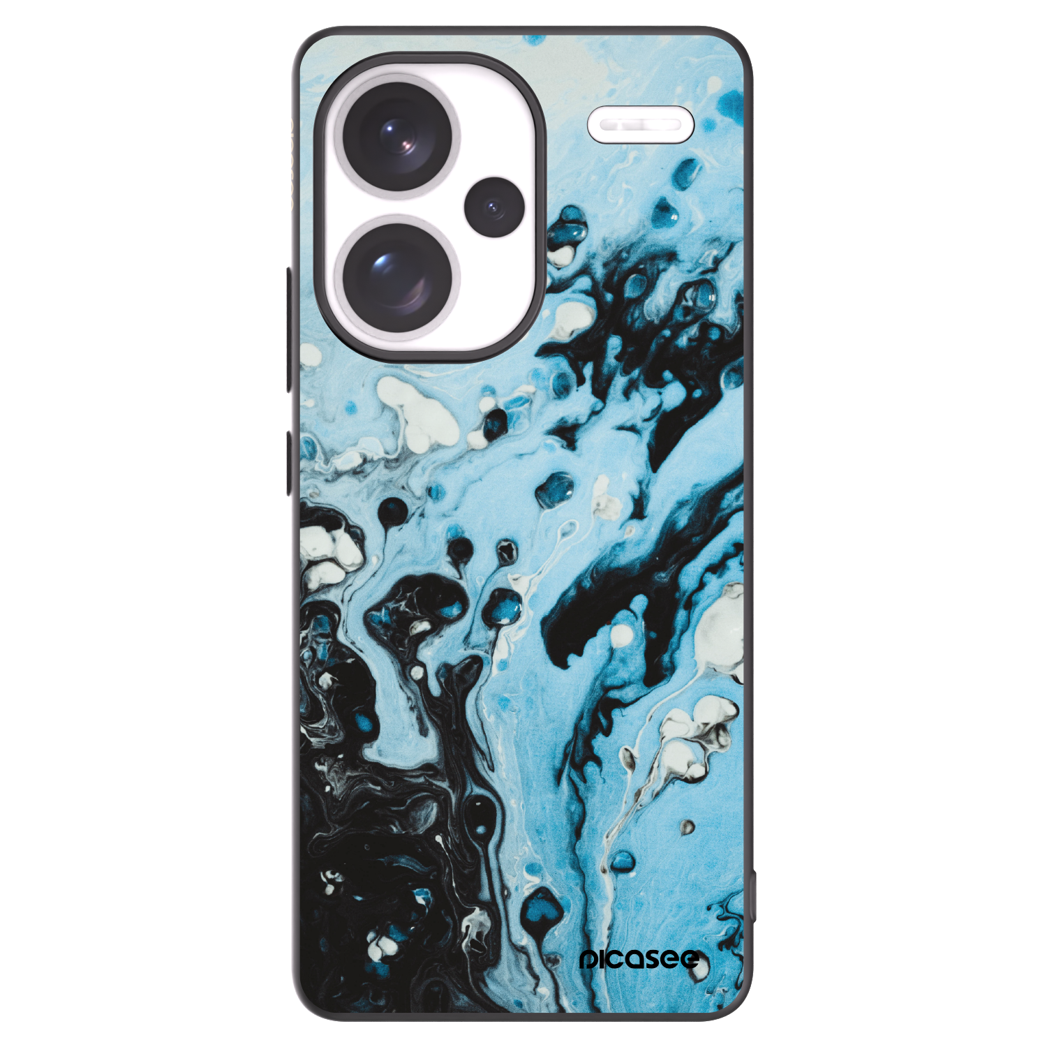 Picasee Xiaomi Redmi Note 13 Pro+ 5G Hülle - Schwarzes Silikon - Organic blue