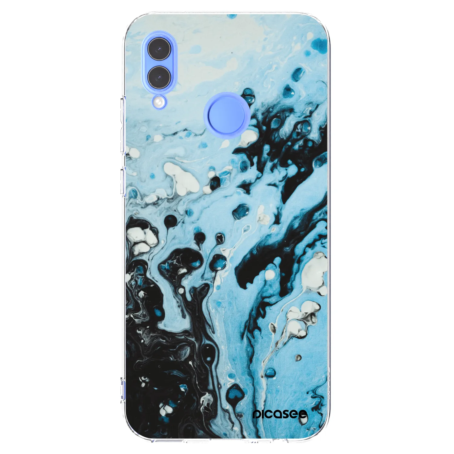 Picasee Honor 10 Lite Hülle - Transparentes Silikon - Organic blue