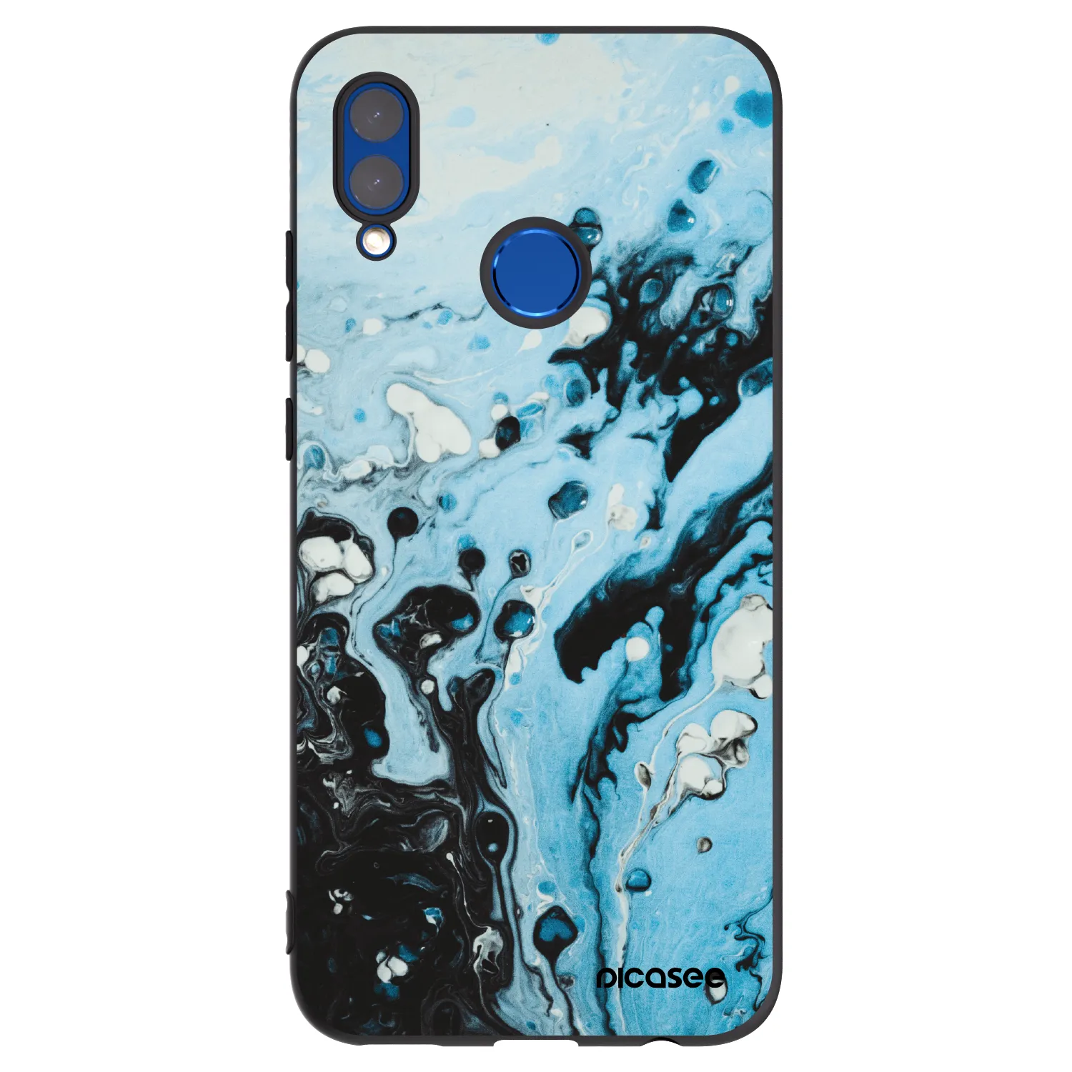 Picasee Honor 10 Lite Hülle - Schwarzes Silikon - Organic blue