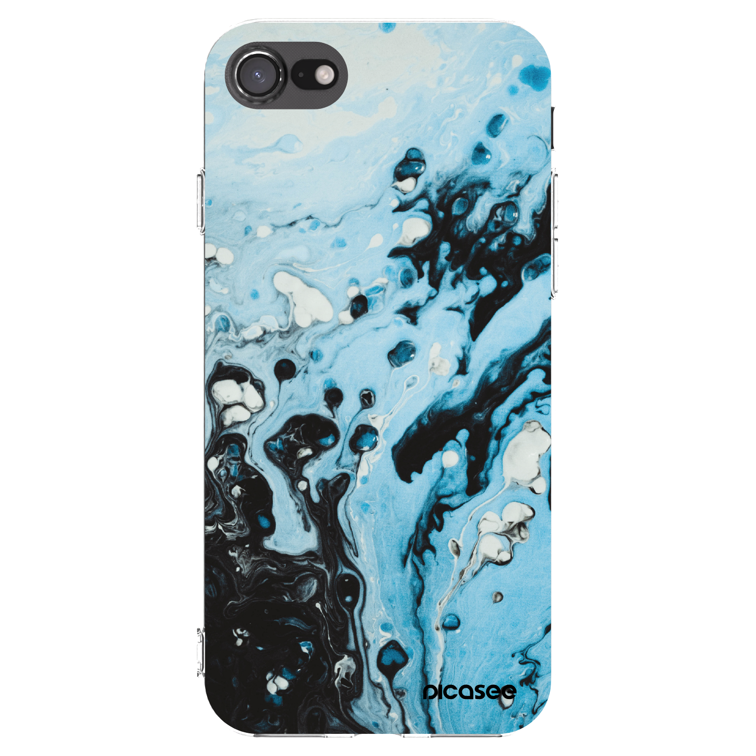 Picasee Apple iPhone 7 Hülle - Transparentes Silikon - Organic blue