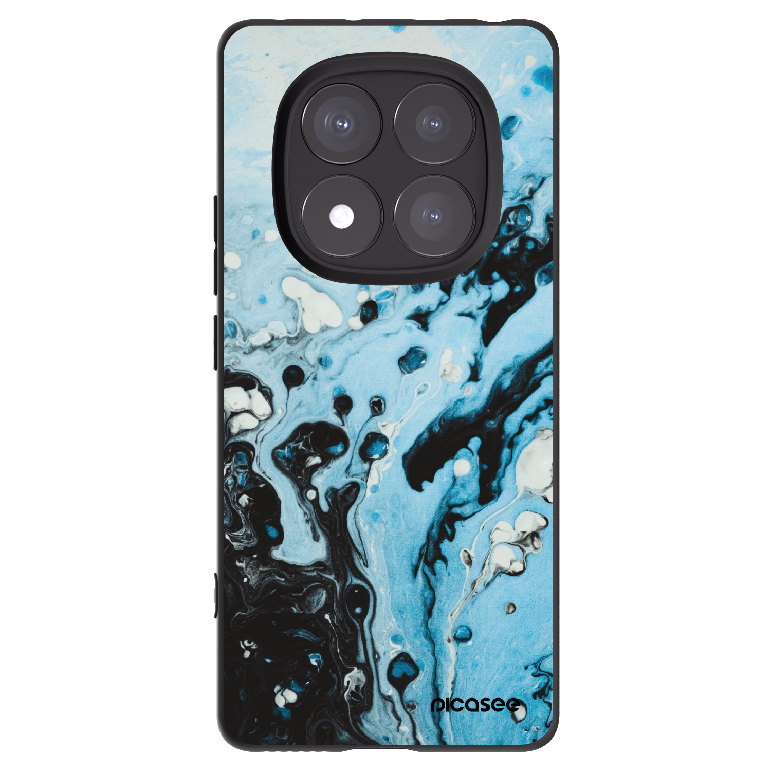Picasee Xiaomi Redmi Note 14 Pro+ 5G Hülle - Schwarzes Silikon - Organic blue