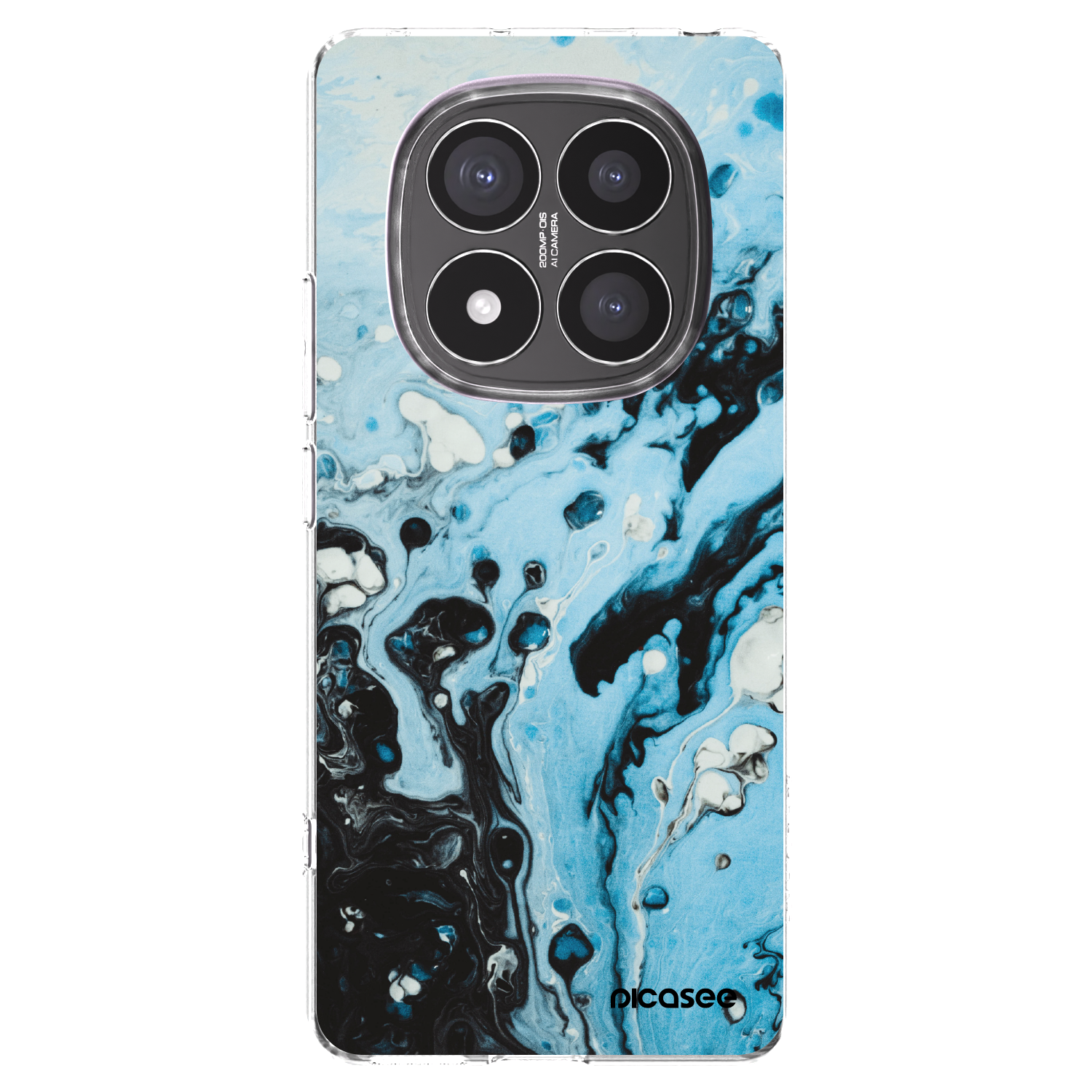 Picasee Xiaomi Redmi Note 14 Pro+ 5G Hülle - Transparentes Silikon - Organic blue