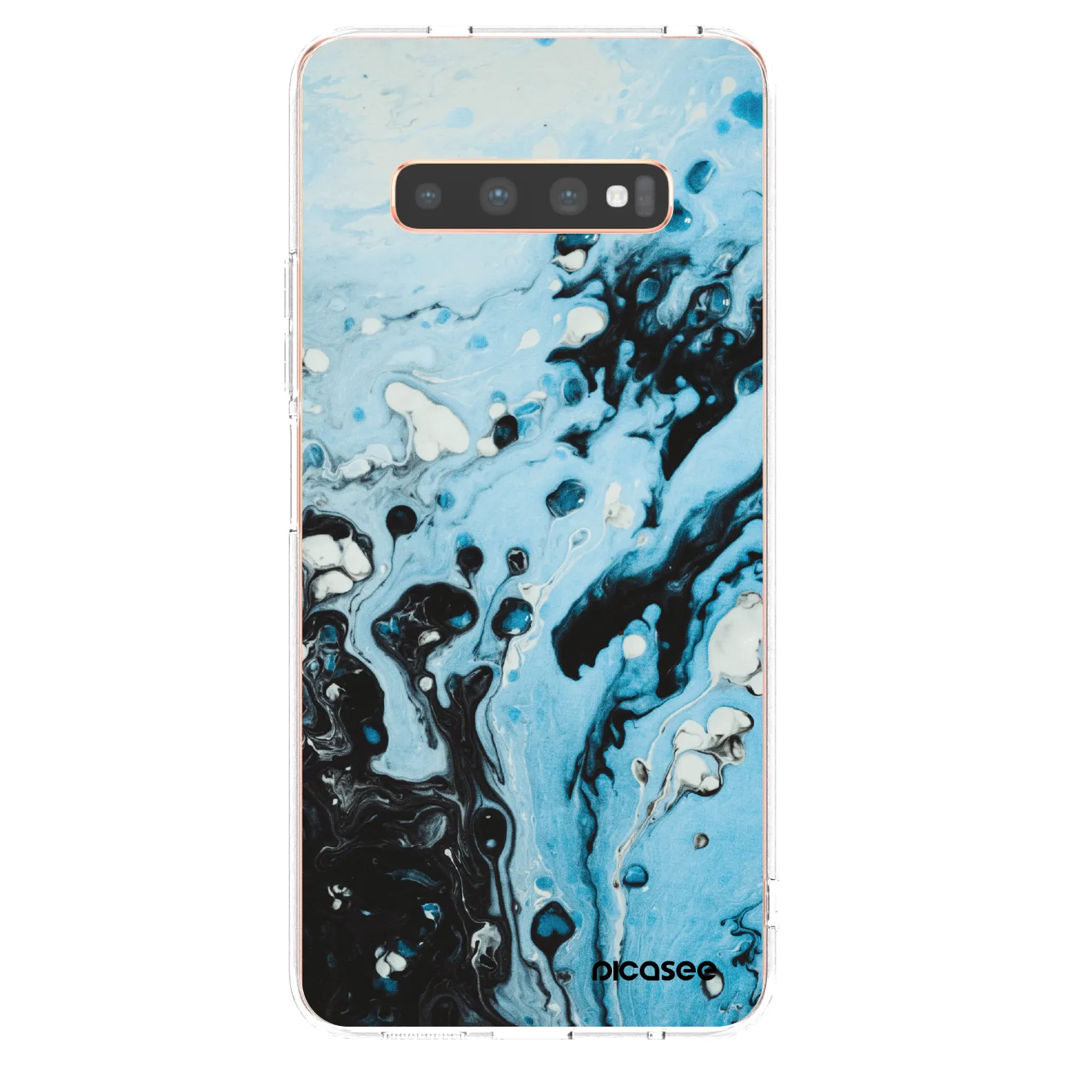Picasee Samsung Galaxy S10 Plus G975 Hülle - Transparentes Silikon - Organic blue