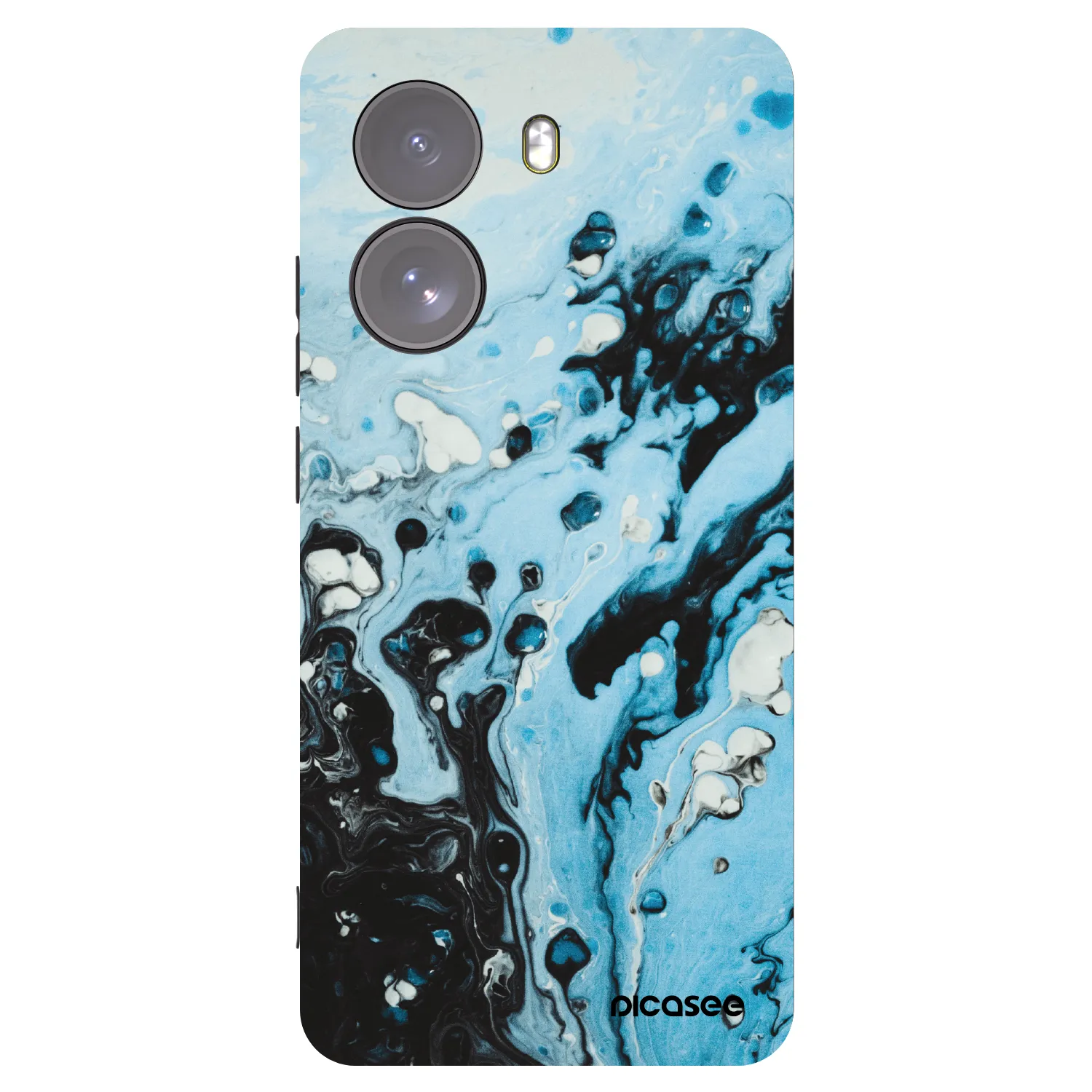 Picasee Xiaomi Poco X7 Hülle - Schwarzes Silikon - Organic blue