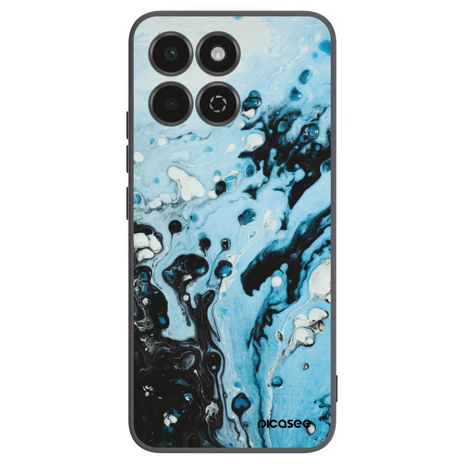 Picasee Honor 200 Smart 5G Hülle - Schwarzes Silikon - Organic blue