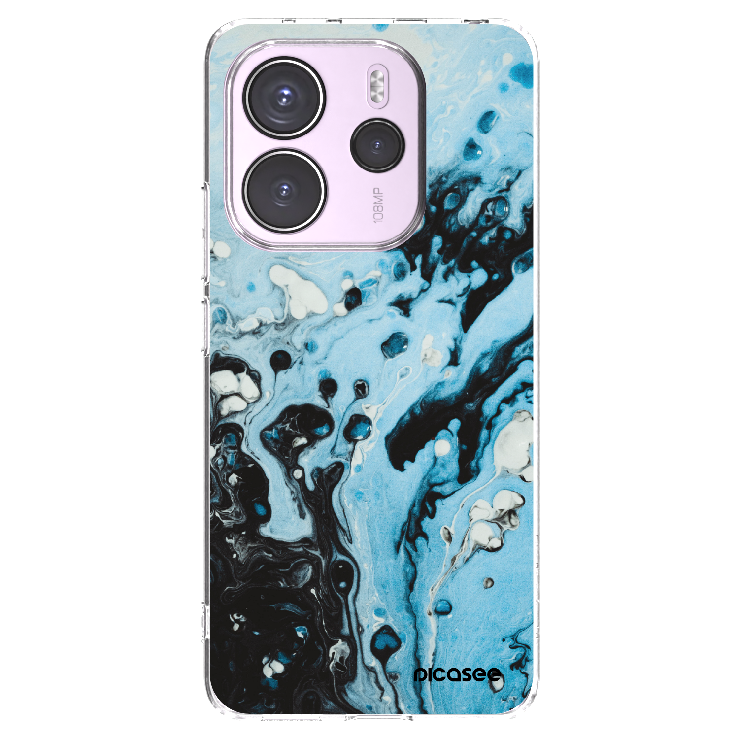 Picasee Xiaomi Redmi Note 14 4G Hülle - Transparentes Silikon - Organic blue