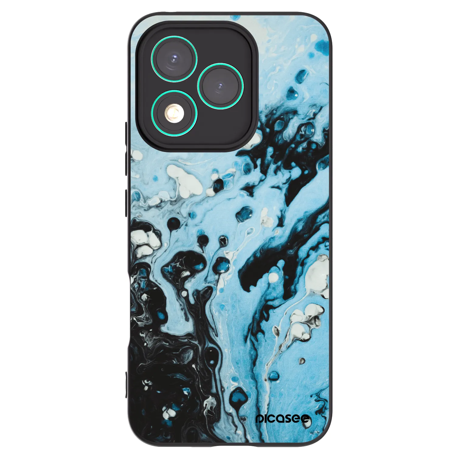 Picasee Honor 400 Lite 5G Hülle - Schwarzes Silikon - Organic blue