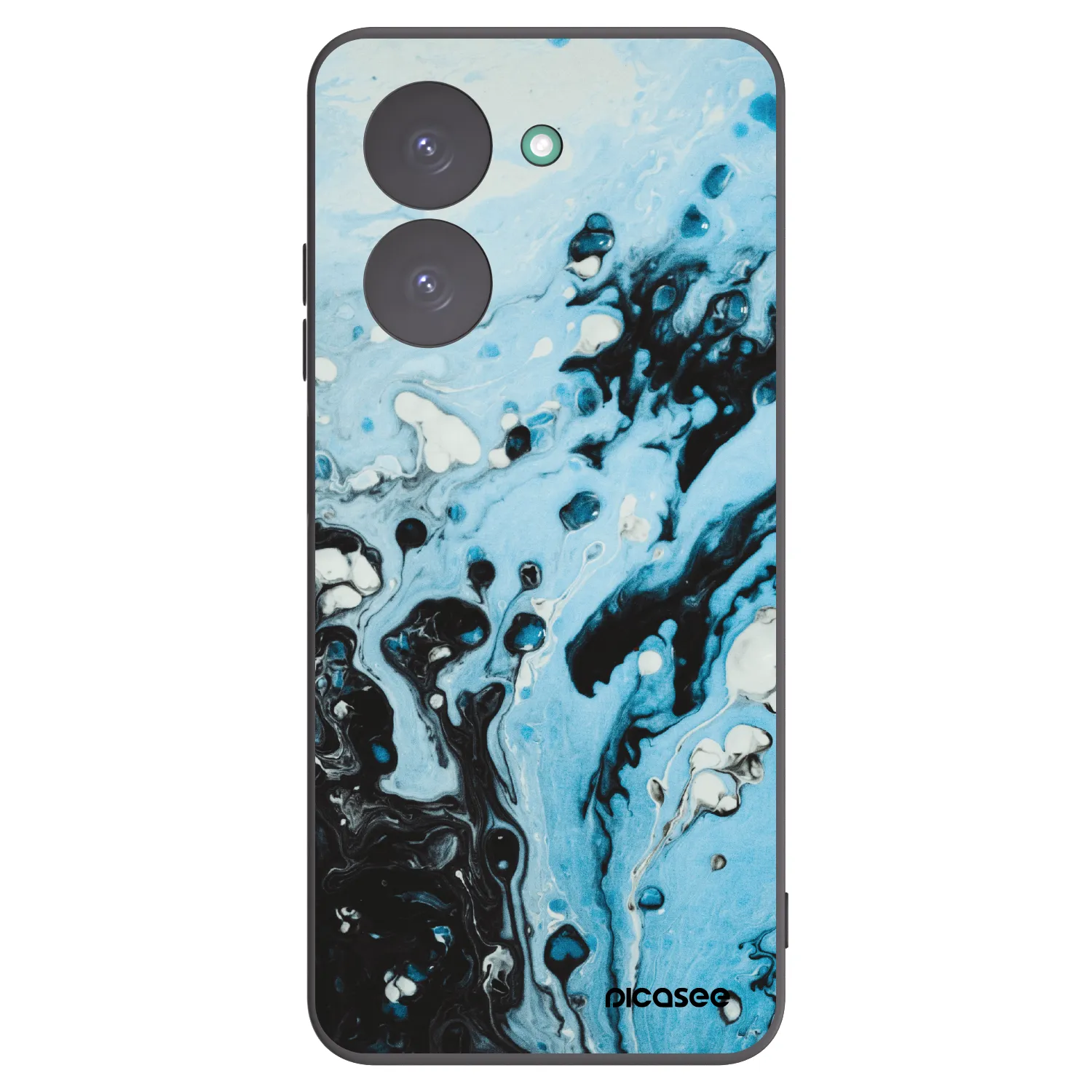 Picasee Xiaomi Redmi A5 Hülle - Schwarzes Silikon - Organic blue