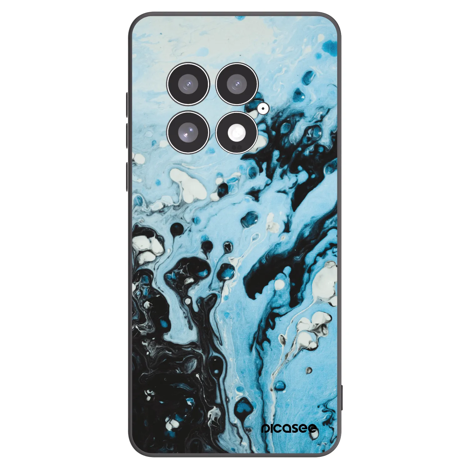 Picasee OnePlus 13 5G Hülle - Schwarzes Silikon - Organic blue