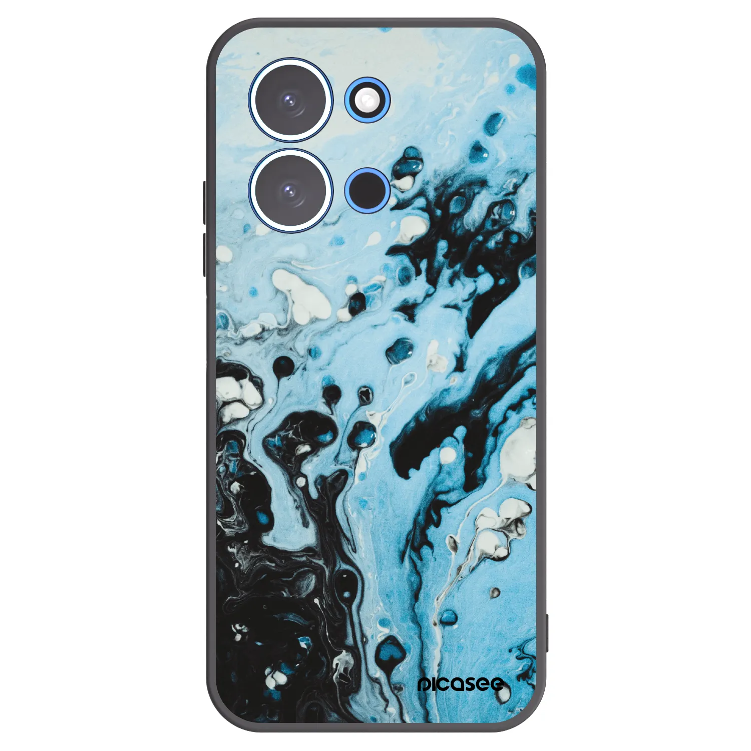 Picasee Xiaomi Redmi 15C 4G Hülle - Schwarzes Silikon - Organic blue