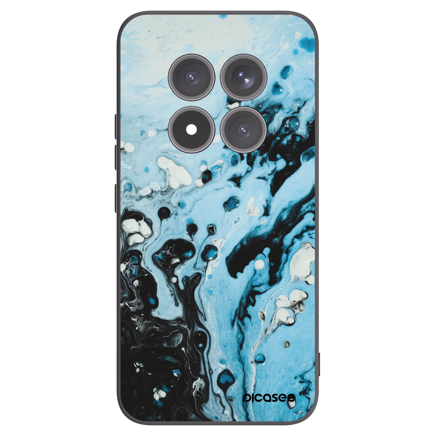 Picasee Xiaomi Redmi Note 15 Pro+ Hülle - Schwarzes Silikon - Organic blue