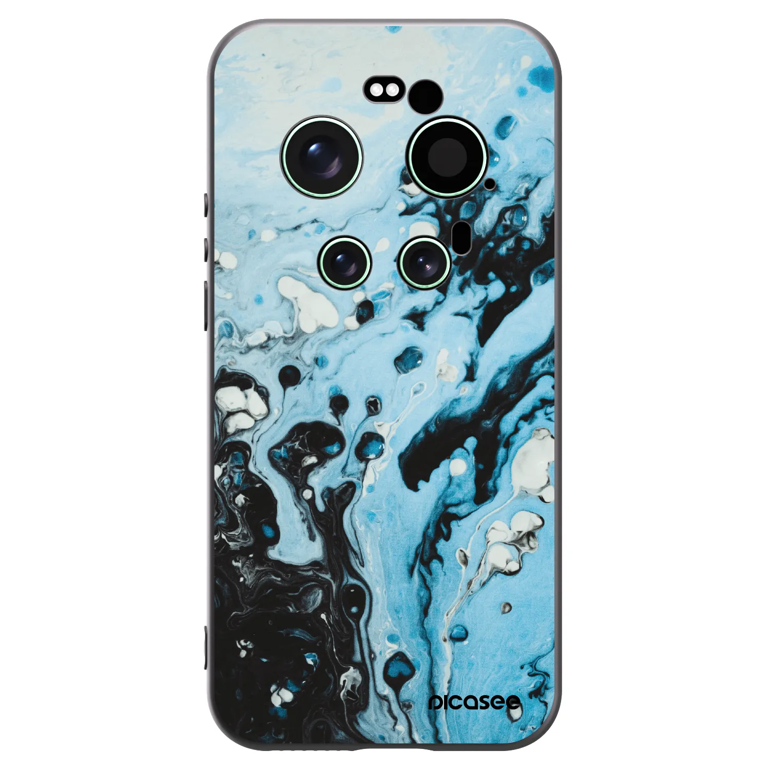 Picasee Xiaomi 17 Ultra Hülle - Schwarzes Silikon - Organic blue