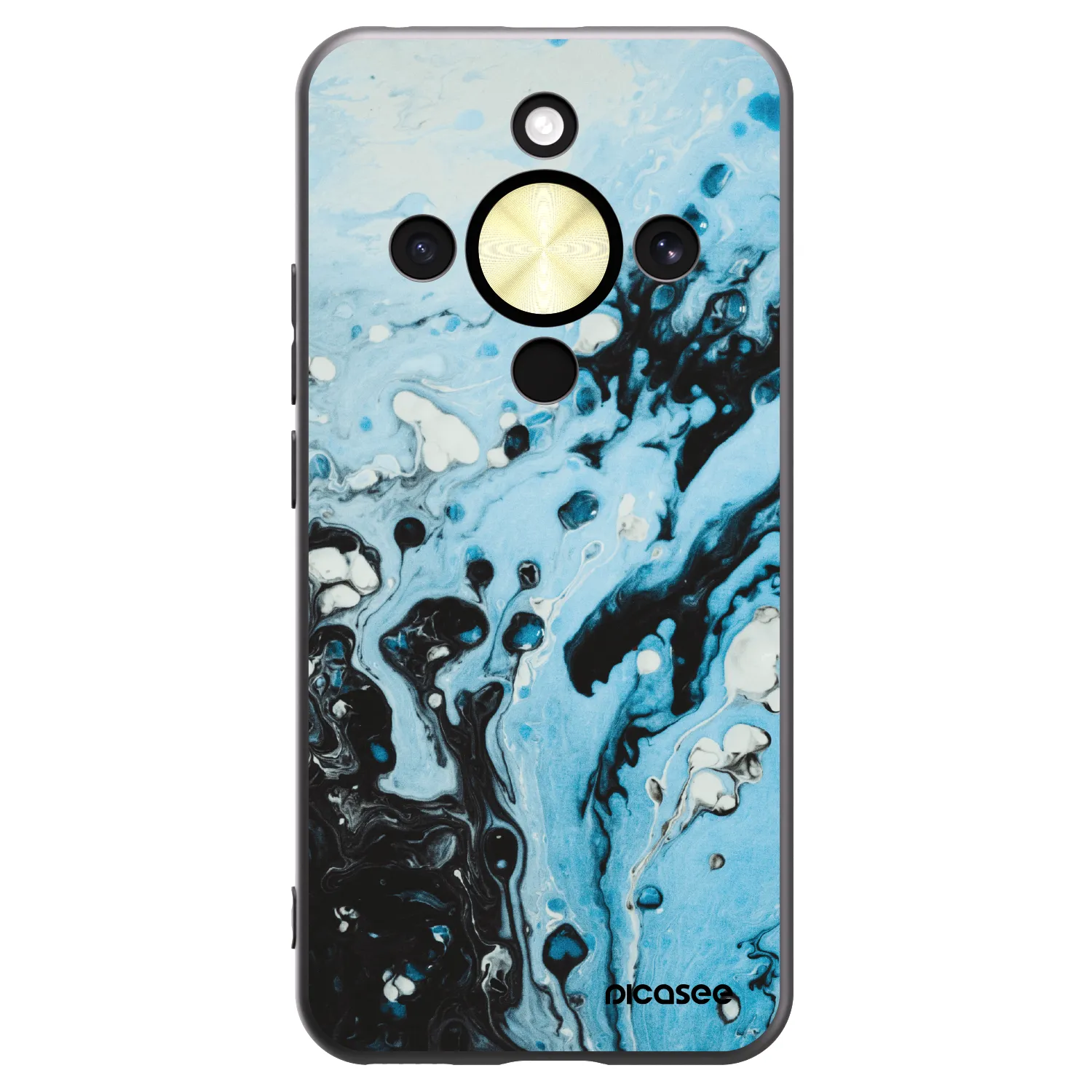 Picasee Honor Magic8 Lite 5G Hülle - Schwarzes Silikon - Organic blue