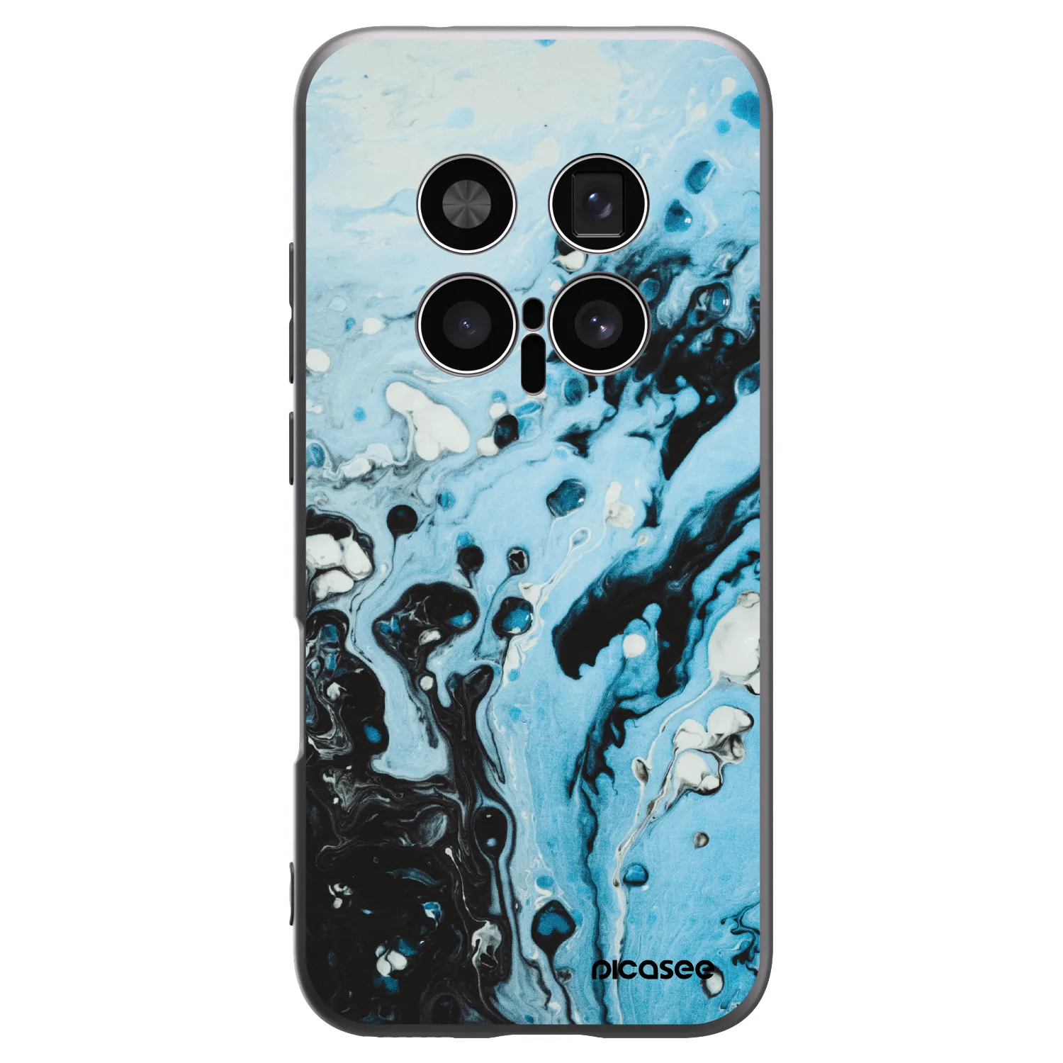 Picasee Honor Magic8 Pro 5G Hülle - Schwarzes Silikon - Organic blue