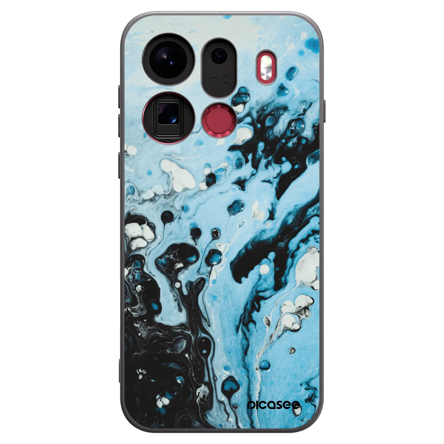 Picasee OPPO Find X9 Pro Hülle - Schwarzes Silikon - Organic blue