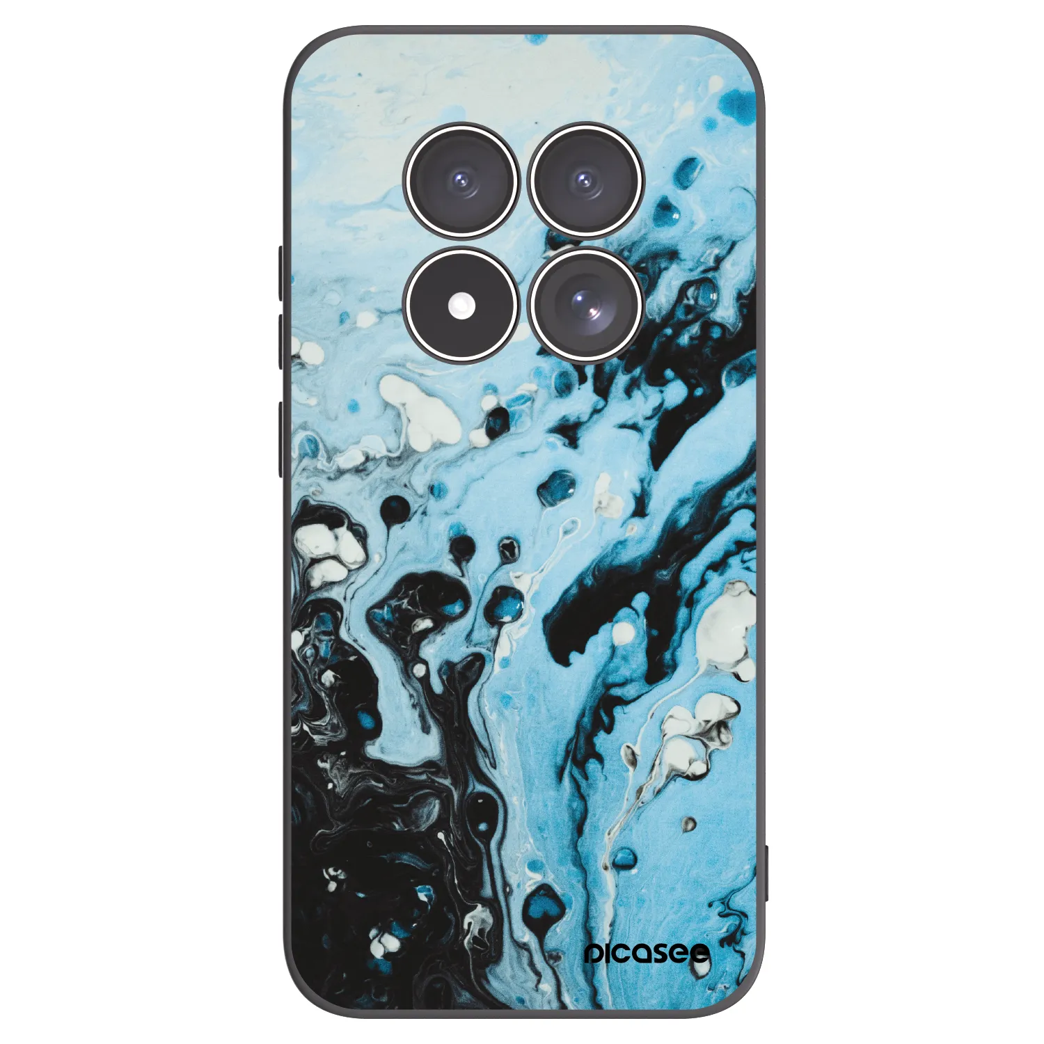 Picasee Xiaomi Redmi Note 15 Pro 5G Hülle - Schwarzes Silikon - Organic blue