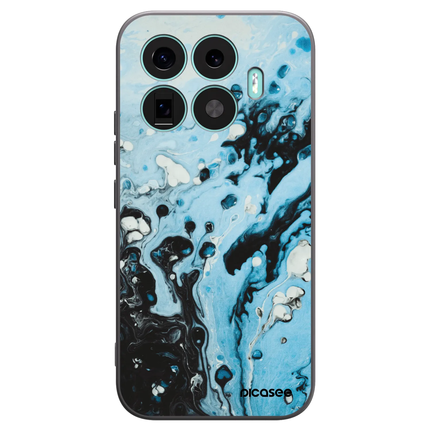 Picasee Xiaomi 17T Hülle - Schwarzes Silikon - Organic blue