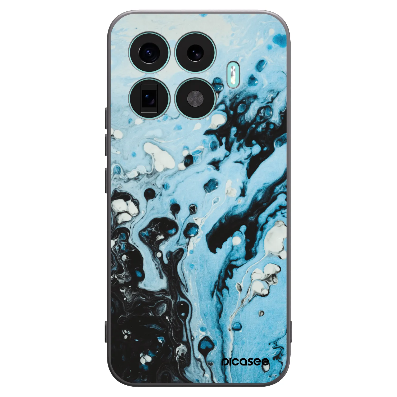 Picasee Xiaomi 17T Pro Hülle - Schwarzes Silikon - Organic blue