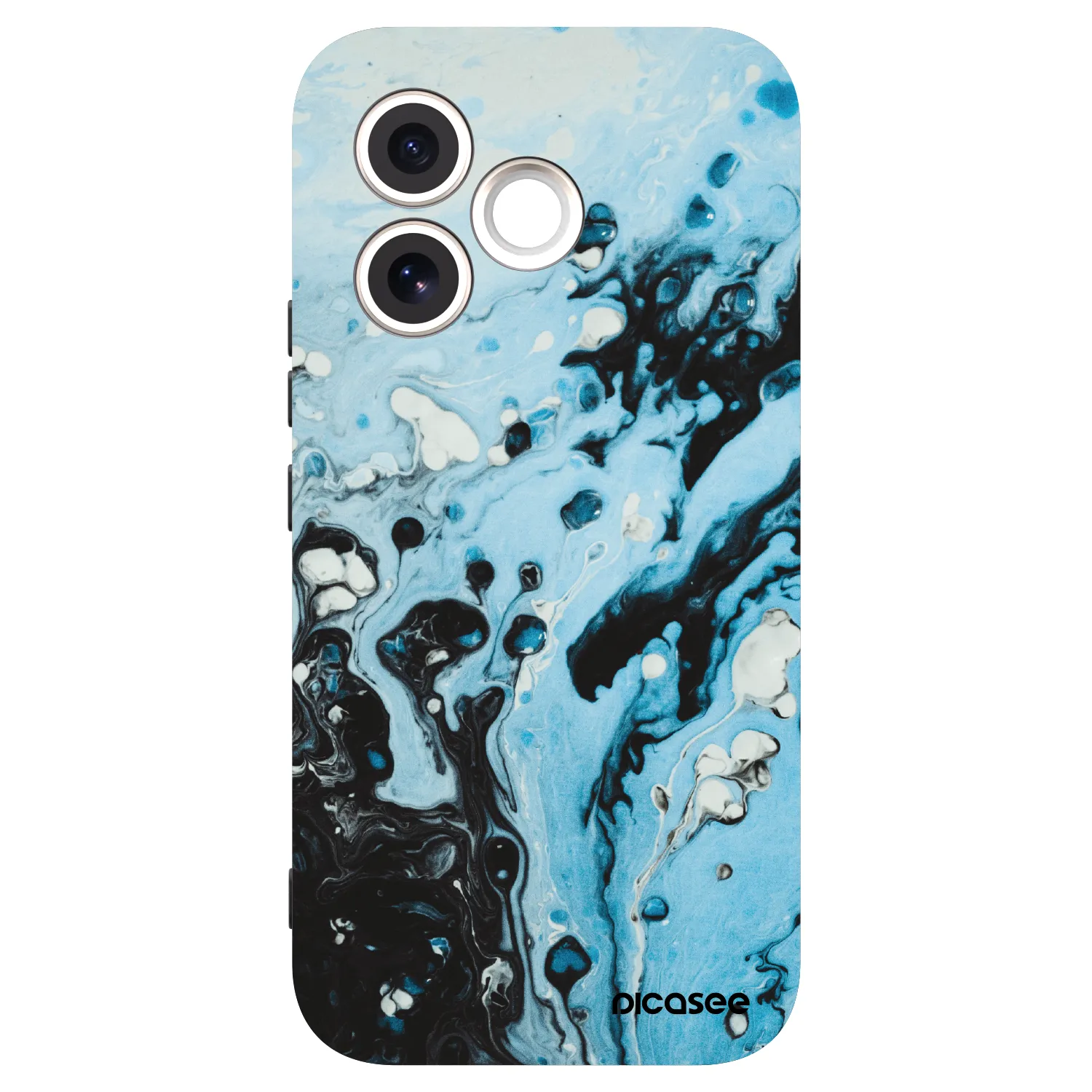 Picasee Honor 600 Lite Hülle - Schwarzes Silikon - Organic blue