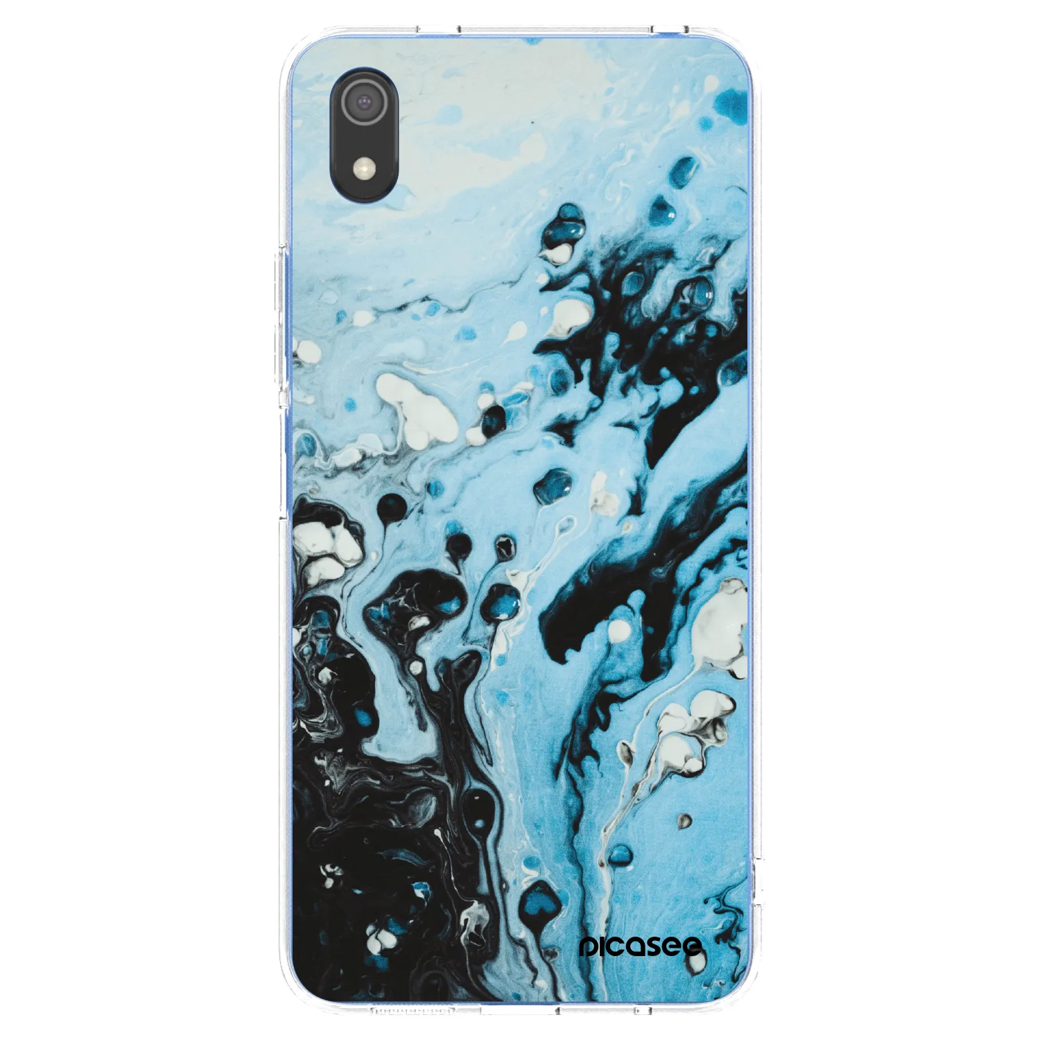 Picasee Xiaomi Redmi 7A Hülle - Transparentes Silikon - Organic blue