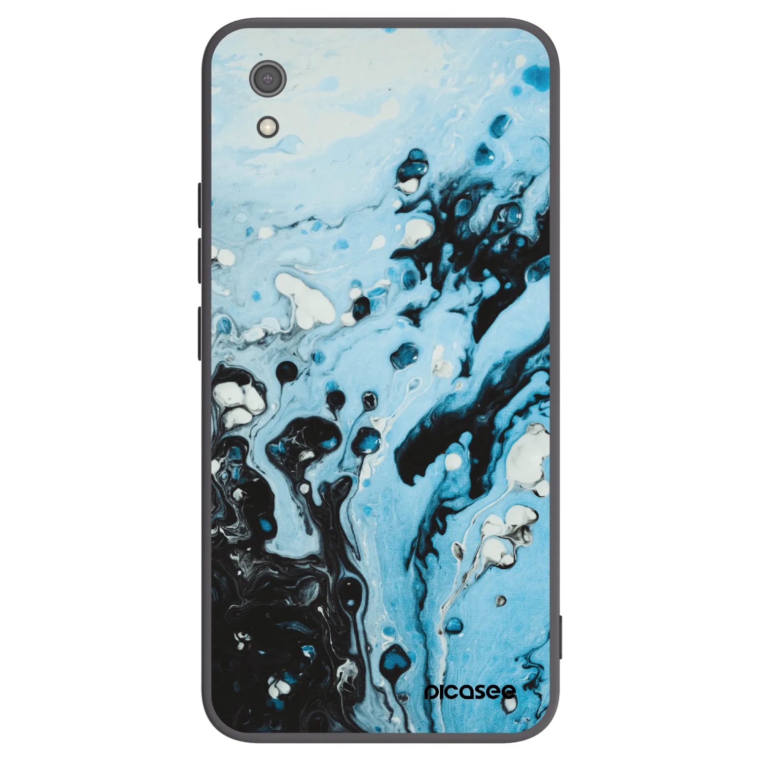 Picasee Xiaomi Redmi 7A Hülle - Schwarzes Silikon - Organic blue
