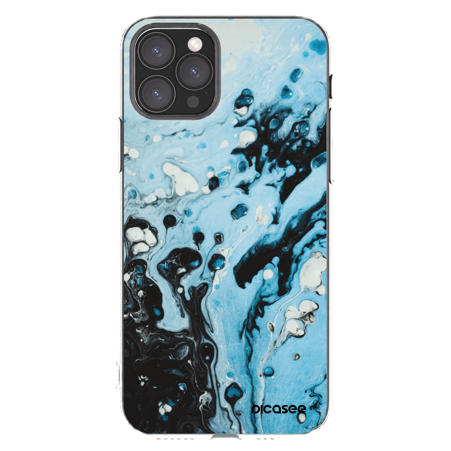 Picasee Apple iPhone 11 Pro Hülle - Transparentes Silikon - Organic blue