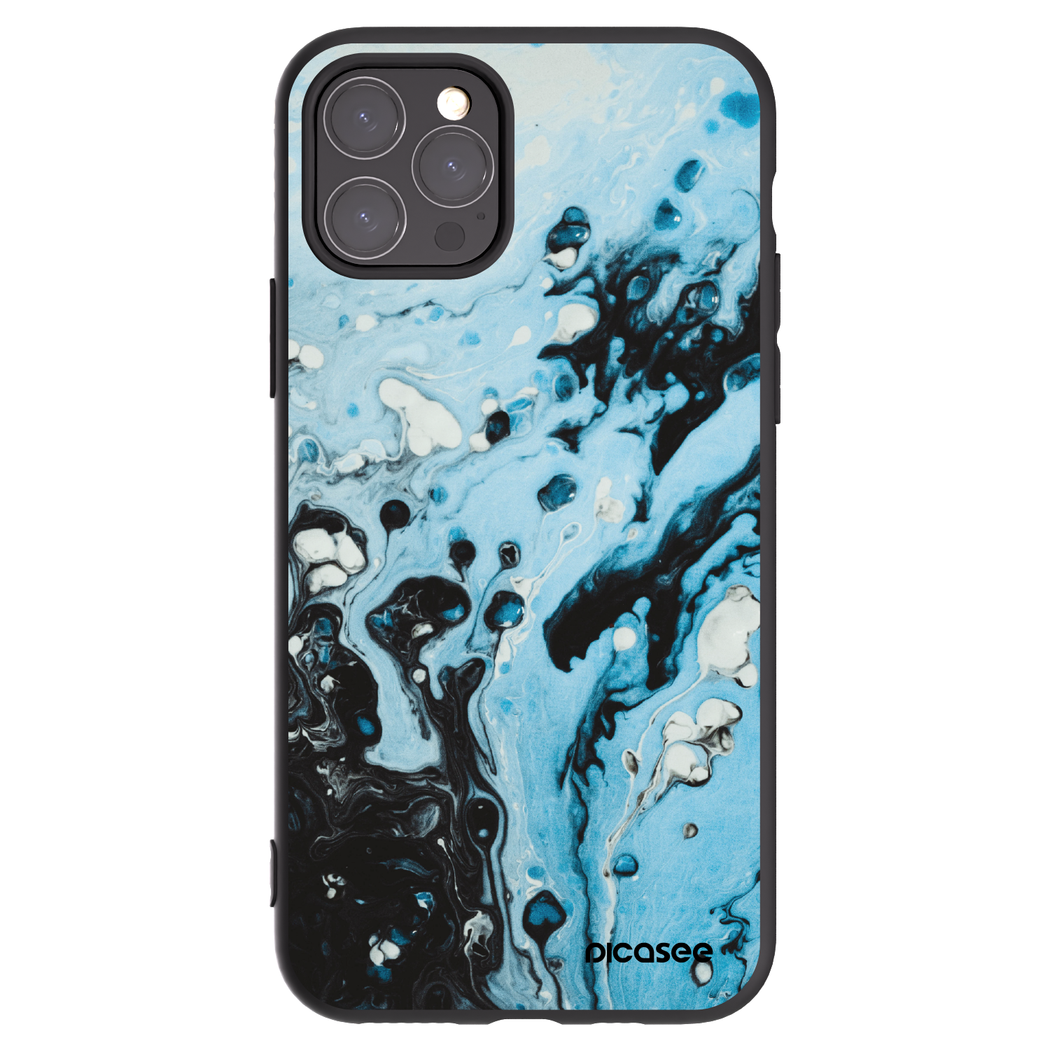 Picasee Apple iPhone 11 Pro Hülle - Schwarzes Silikon - Organic blue