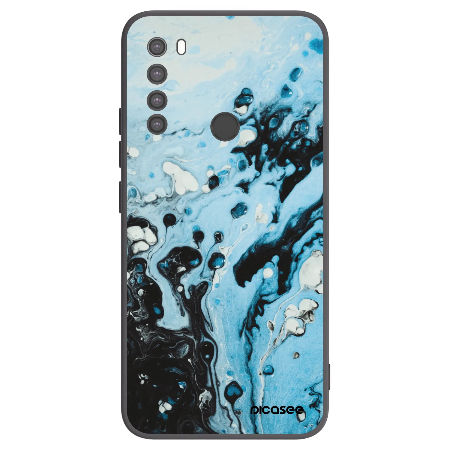 Picasee Xiaomi Redmi Note 8 Hülle - Schwarzes Silikon - Organic blue
