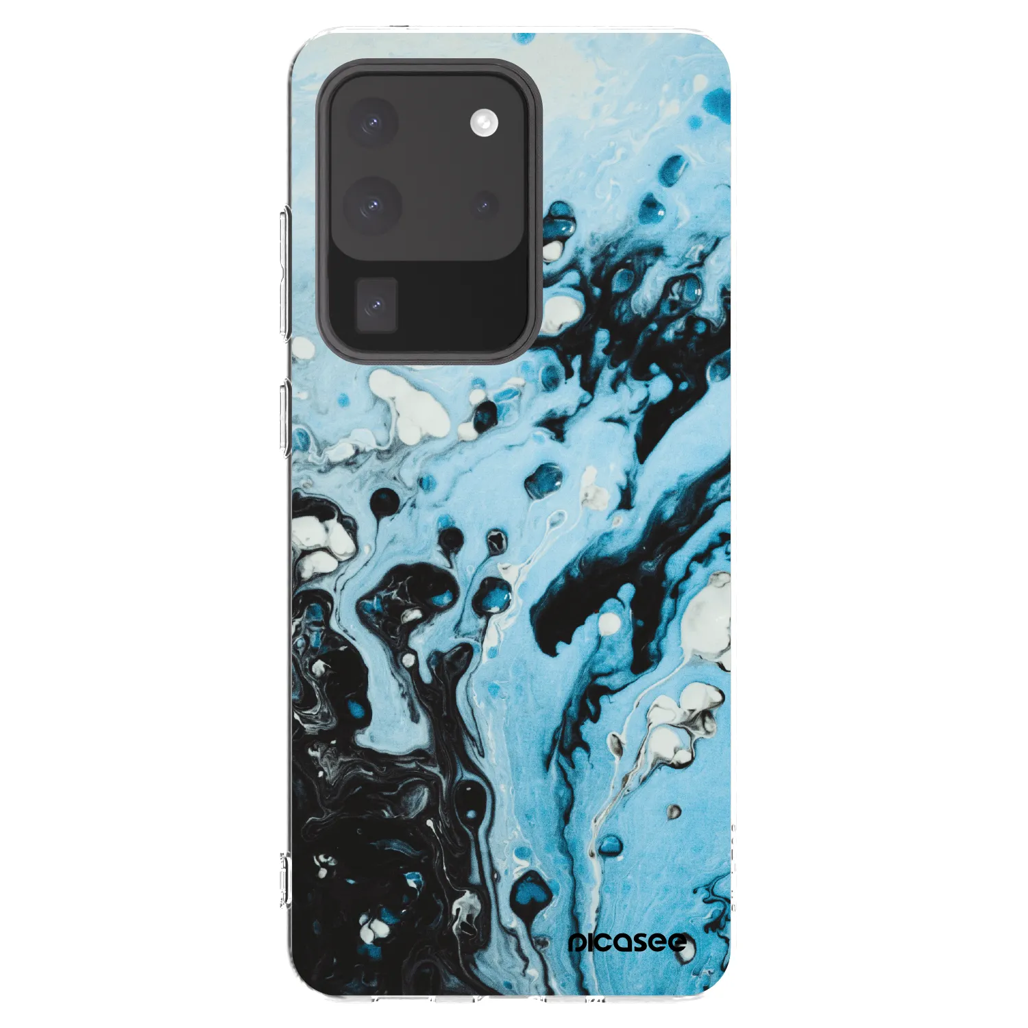 Picasee Samsung Galaxy S20 Ultra 5G G988F Hülle - Transparentes Silikon - Organic blue
