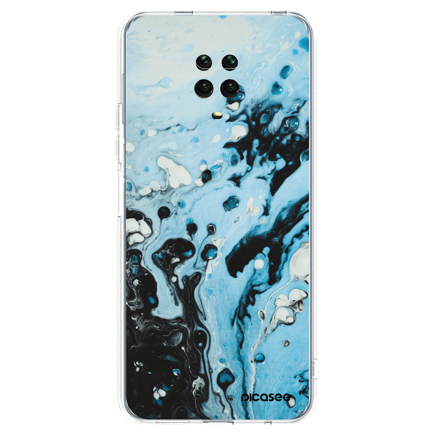 Picasee Xiaomi Redmi Note 9 Pro Hülle - Transparentes Silikon - Organic blue