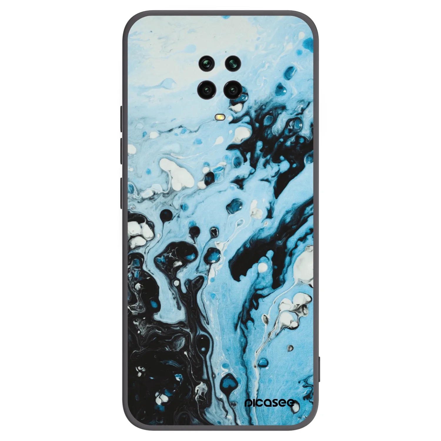 Picasee Xiaomi Redmi Note 9 Pro Hülle - Schwarzes Silikon - Organic blue