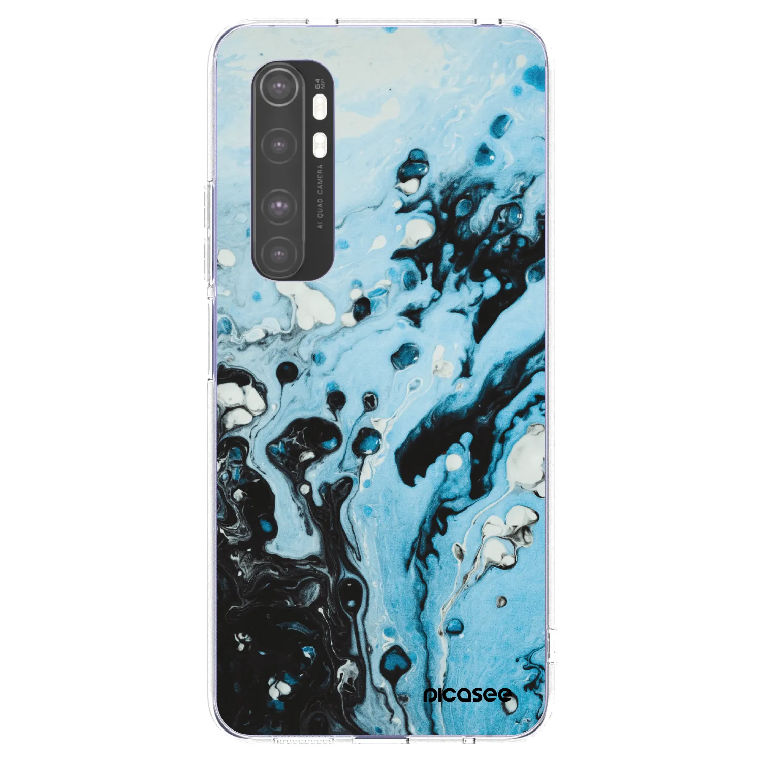 Picasee Xiaomi Mi Note 10 Lite Hülle - Transparentes Silikon - Organic blue