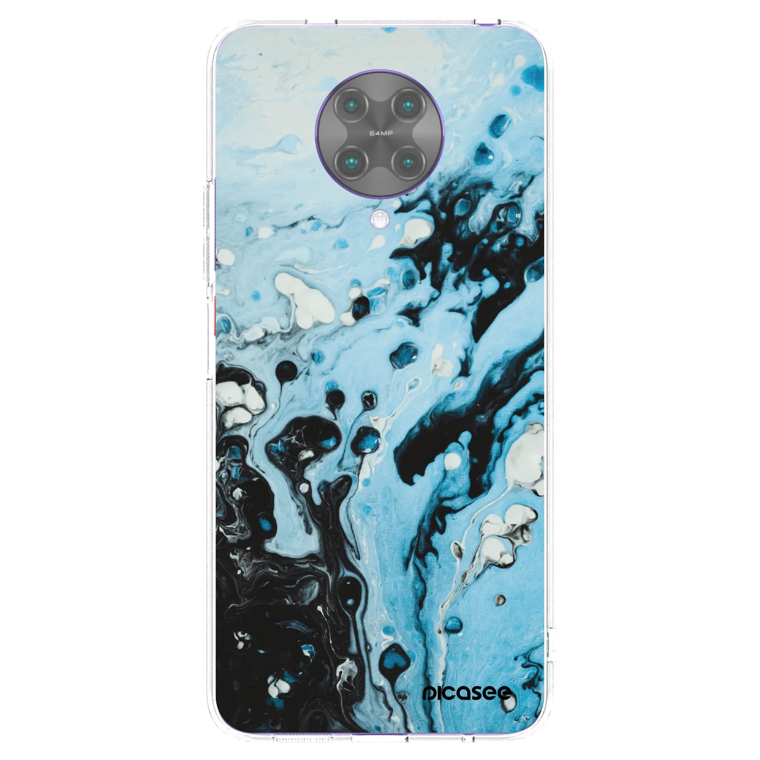 Picasee Xiaomi Poco F2 Pro Hülle - Transparentes Silikon - Organic blue