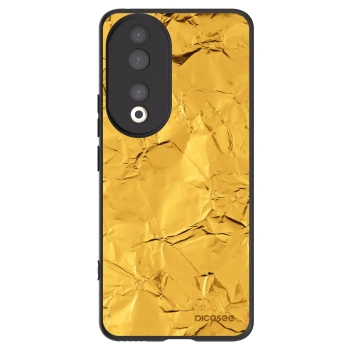 Picasee Honor 90 5G Hülle - Schwarzes Silikon - Gold