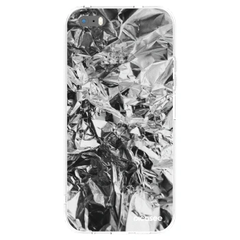 Picasee Apple iPhone 5/5S/SE Hülle - Transparentes Silikon - Chrome