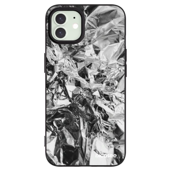 Picasee Apple iPhone 12 Pro Hülle - Schwarzes Silikon - Chrome