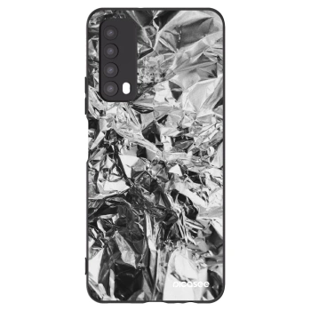 Picasee Huawei P Smart 2021 Hülle - Schwarzes Silikon - Chrome